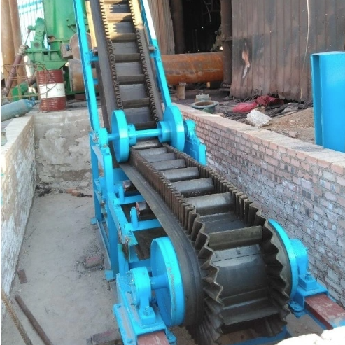 High-Incline Corrugated Apron Belt Conveyor