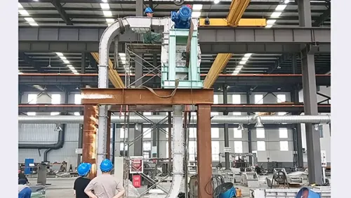 Welcome Sumitomo Heavy Industries to Liyuan Heavy Industry for the acceptance inspection of the O-type scraper conveyor